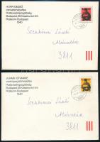 1976 2 db Postavezérigazgatósági boríték futott postaszolgálati díjjegyes levélként / 2 postal service covers