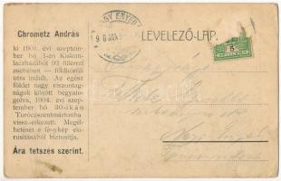 1908 Turócszentmárton, Turciansky Svaty Martin; Chrometz András és neje, föld körüli utazó Kiskunlac...