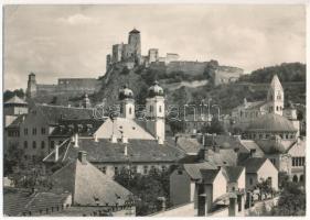 1961 Trencsén, Trencín; látkép, vár, zsinagóga / Trenciansky hrad / general view with castle and synagogue (EB)