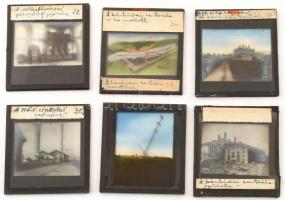 cca 1910-1940 Városi villamos erőművek, ipartelepek a történelmi Magyarországon. 21 db feliratozott ...