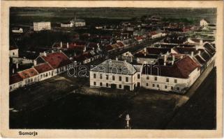 1918 Somorja, Somorin, Samorín; látkép a zsinagógával. Kranzinger Nándor kiadása / general view with synagogue (EK)