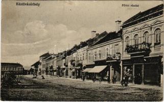 1918 Kézdivásárhely, Targu Secuiesc; Fő tér, Jancsó F. Lajos és Wertán István üzlete / main square, shops (EK)