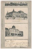 1906 Nagyvárad, Oradea; Kereskedelmi csarnok, üzletek, Zsidó imaház, zsinagóga. Stern Béla kiadása / trade hall, shops, synagogue (fa)