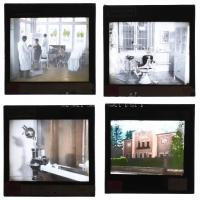 cca 1930 A Szentgotthárdi iskolaszanatóriumot bemutató 60 darabos érdekes üveg dia gyűjtemény, felir...