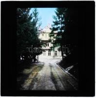 cca 1930 A Szentgotthárdi iskolaszanatóriumot bemutató 60 darabos érdekes üveg dia gyűjtemény, felir...