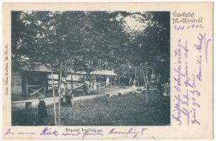 1904 Marosújvár, Uioara, Ocna Mures; Báncsai kulgizó, tekepálya. Grün Géza kiadása / bowling alley (EK)