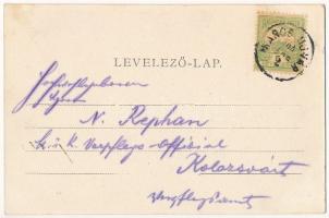 1904 Marosújvár, Uioara, Ocna Mures; Báncsai kulgizó, tekepálya. Grün Géza kiadása / bowling alley (...