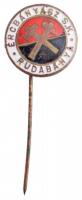 ~1960-1970. Ércbányász S.K. Rudabánya zománcozott fém kitűző T:2 patina, kopott zománc