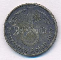 Német Harmadik Birodalom 1937A 2M Ag "Hindenburg" T:2- patina, ph
German Third Reich 1937...