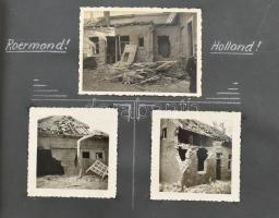 1938-1941 Német katona (Stabsbatterie) által készített fotók az általa megjárt frontvonalakról, albu...