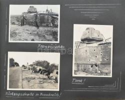 1938-1941 Német katona (Stabsbatterie) által készített fotók az általa megjárt frontvonalakról, albu...