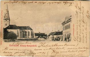 1900 Szepsi, Abaújszepsi, Moldava nad Bodvou; Fő utca, templom, vendégfogadó. Tóth istván kiadása / main street, church, restaurant and hotel (EK)