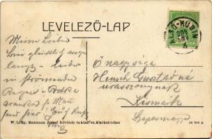 1909 Alsókubin, Dolny Kubín; Fő tér, templom, üzlet. W.L. Bp. Neumann József felvétele és kiadása / ...
