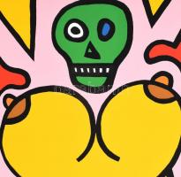 ef.Zámbó (efZámbó) István (1950-): Vidám jelkép, 1996-2010. Szitanyomat, papír, jelzett, számozott: ...