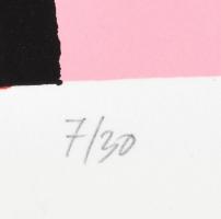 ef.Zámbó (efZámbó) István (1950-): Vidám jelkép, 1996-2010. Szitanyomat, papír, jelzett, számozott: ...