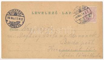 1898 (Vorläufer!) Sopron, Várkerület, Győri pályaudvar, Lähne intézet, Deák tér, Széchenyi szobor és...