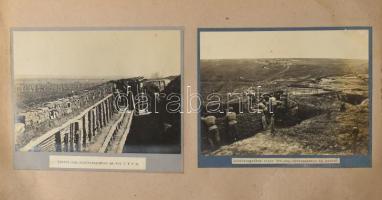 cca 1914-1918 30 db németül feliratozott fotó az I. világháborúból 15 db kartonlapra ragasztva (fogs...