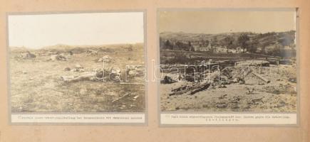 cca 1914-1918 30 db németül feliratozott fotó az I. világháborúból 15 db kartonlapra ragasztva (fogs...