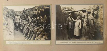 cca 1914-1918 30 db németül feliratozott fotó az I. világháborúból 15 db kartonlapra ragasztva (fogs...