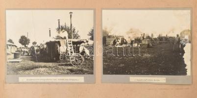 cca 1914-1918 30 db németül feliratozott fotó az I. világháborúból 15 db kartonlapra ragasztva (fogs...