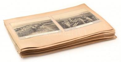 cca 1914-1918 30 db németül feliratozott fotó az I. világháborúból 15 db kartonlapra ragasztva (fogs...