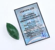 Természetes smaragd csiszolással, tanusítvánnyal 4cm