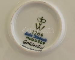 Wallendorf rózsamintás porcelán kínáló tál. Részben kézzel festett, jelzett, hibátlan 27,5 cm