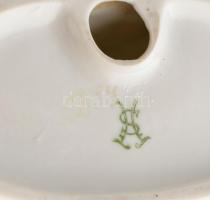 Kislány bárányokkal, kézzel festett porcelán, jelzett, m:19,5