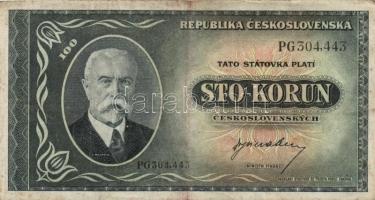 Csehszlovákia 1944. 100K + 1945. 20K, 100K (2x) + 1960. 10K T:II,III