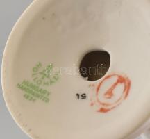 Hollóházi gém kézzel festett, jelzett hibátlan 20cm