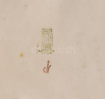 cca 1930 Zsolnay porcelán "Labdás Öcsi", kézzel festett, jelzett,(tervező:Sinkó András), a...