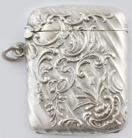 Ezüst (Ag) gyufatartó, jelzett , 4,5x3,5cm, nettó: 18g