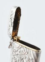 Ezüst (Ag) gyufatartó, jelzett , 4,5x3,5cm, nettó: 18g