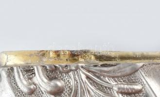 Ezüst (Ag) gyufatartó, jelzett , 4,5x3,5cm, nettó: 18g