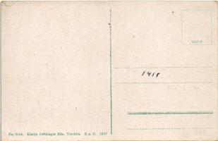 Gölnicbánya, Göllnitz, Gelnica; Városház, takarékpénztár, utca. Feitzinger Ede No. 1114. 1917. / tow...