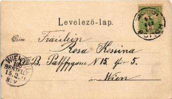 1901 Holics, Holic; Kath. Schule, Bahnstation, Bahnhof, Ev. Schule u. Kirche, Ringplatz / Kat. skola...