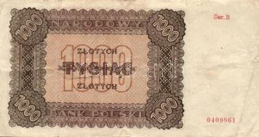 Lengyelország/Nemzeti Egység Ideiglenes Lengyel Kormánya 1945. 1000Zl T:III