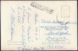 1964 Dr. Oti Vilmos népbíró által Bakuból hazaküldött autográf képeslap