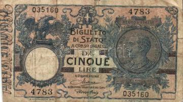 Olaszország 1904(1923). 5L T:III