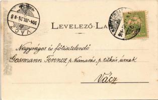 1904 Nagyszombat, Tyrnau, Trnava; Ferenc József tér, Szentháromság szobor, piac, Tausky J. fiai utód...