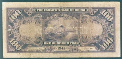 Kína/Farmers Bank 1941. 100Y T:III