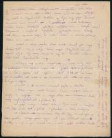 cca 1870 Jókai Mór (1825-1904) író Fekete gyémántok című művének kéziratából két egymás utáni oldal ...