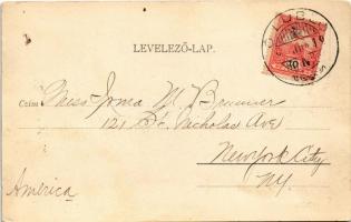 1906 Ólubló, Stará Lubovna; Fő utca, Janowitz üzlete / main street, shops (EK)