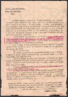 1944. május Belügyminiszteri nyomtatott rendelkezés gyermekmenhelyeken dolgozó zsidók elbocsátásáról