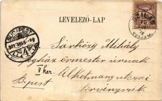 1901 Rozsnyó, Roznava; Rákóczy tér, piac. Falvi Jenő kiadása / market. Art Nouveau (EK)