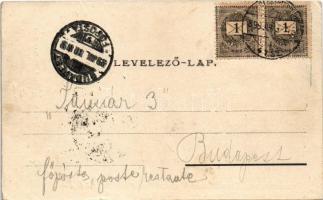 1899 (Vorläufer) Szentgyörgy, Sväty Jur, Sankt Georgen (Pozsony); utcaképek, kénfürdő / street view,...