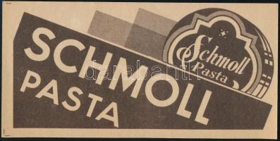 cca 1920-1940 Schmoll Pasta számolócédula