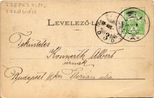 1908 Szepesolaszi, Wallendorf, Spisské Vlachy; Római katolikus templom. Matz Gusztáv 1902. / Catholi...