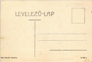 Szepesváralja, Spisské Podhradie; Fő tér, templom és háttérben a vár. Sax Nándor kiadása / main squa...