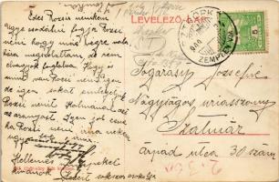 1909 Sztropkó, Stropkov; Útszéli csárda, Sosztek féle bérház, állami elemi iskola, Csendőrségi lakta...